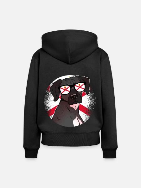 Jersey - Frauen Premium Bio Zip Hoodie - Schwarz