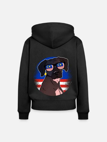 Malaysia - Frauen Premium Bio Zip Hoodie - Schwarz