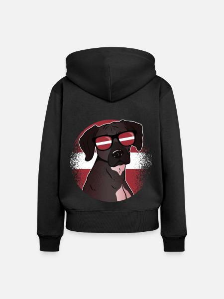 Lettland - Frauen Premium Bio Zip Hoodie - Schwarz