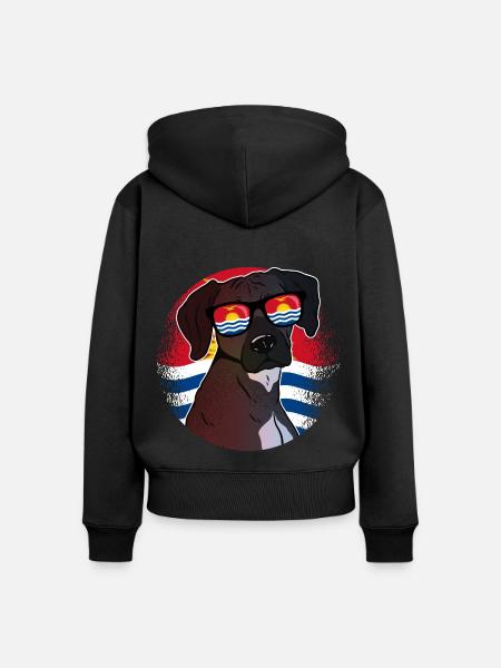 Kiribati - Frauen Premium Bio Zip Hoodie - Schwarz