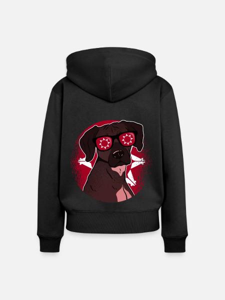 Lakota - Frauen Premium Bio Zip Hoodie - Schwarz