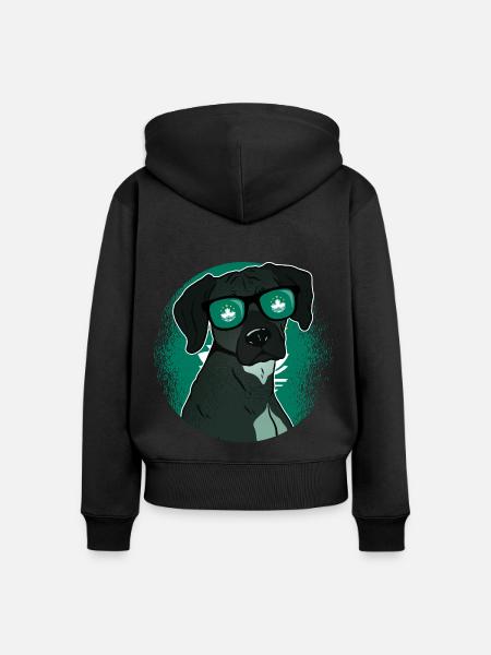 Macau - Frauen Premium Bio Zip Hoodie - Schwarz