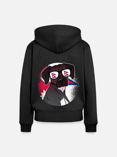 Nepal - Frauen Premium Bio Zip Hoodie - Schwarz