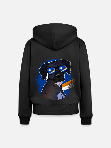Marshallinseln - Frauen Premium Bio Zip Hoodie - Schwarz