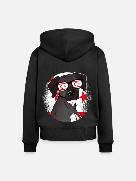 Nordzypern - Frauen Premium Bio Zip Hoodie - Schwarz