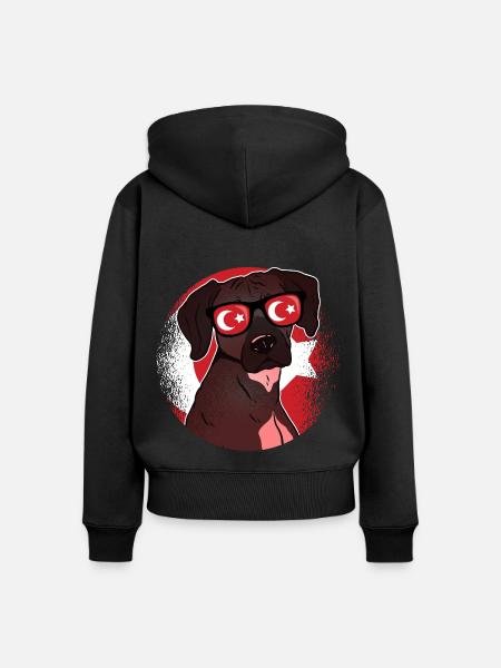 Osmanisches Reich - Frauen Premium Bio Zip Hoodie - Schwarz
