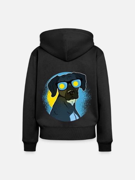 Palau - Frauen Premium Bio Zip Hoodie - Schwarz