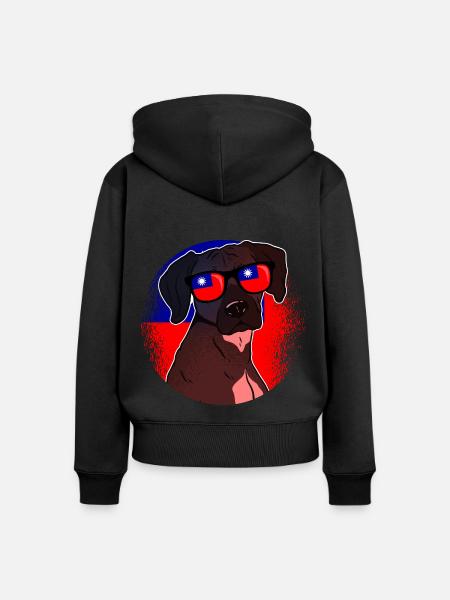 Taiwan - Frauen Premium Bio Zip Hoodie - Schwarz