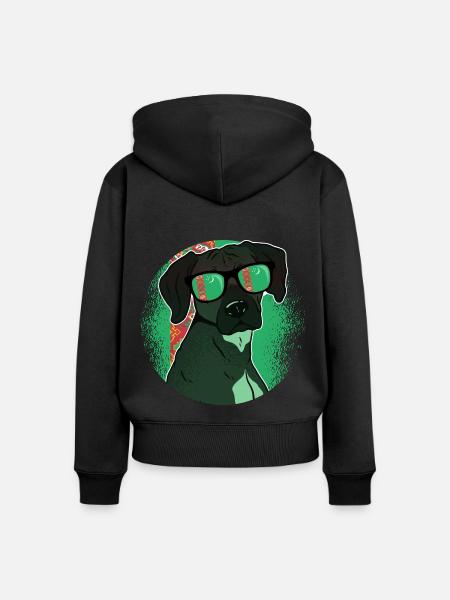 Turkmenistan - Frauen Premium Bio Zip Hoodie - Schwarz
