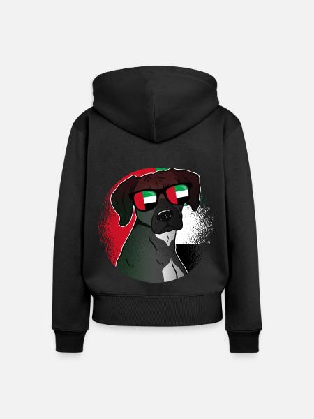 Vereinigte Arabische Emirate - Frauen Premium Bio Zip Hoodie - Schwarz