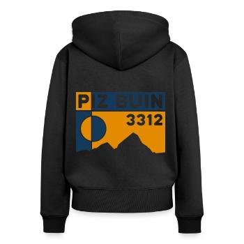 Berg Piz Buin Mountain Tour Tour Souvenir Souvenir - Sweat à capuche zippé Premium bio Femme - noir - Dos - Julia (174cm)