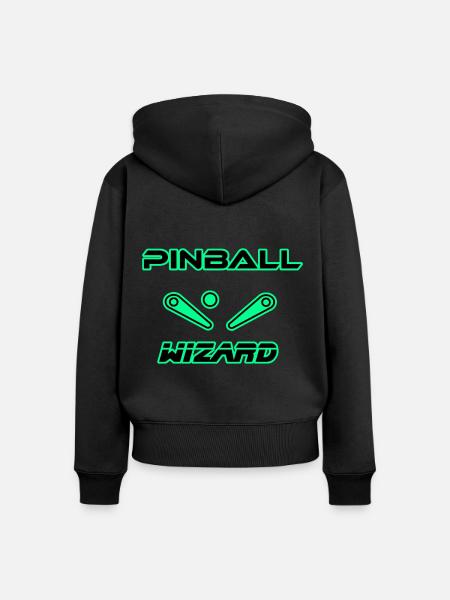 Pinball Wizard - Frauen Premium Bio Zip Hoodie - Schwarz