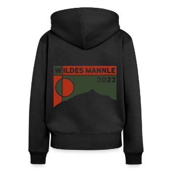 Wildes Mannle Randonnée Ötztal Ski Tour Tour de montagne Altitude - Sweat à capuche zippé Premium bio Femme - noir - Dos - Julia (174cm)