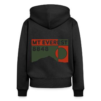 Camp de base de l’Everest Souvenir de trekking dans l’Himalaya - Sweat à capuche zippé Premium bio Femme - noir - Dos - Julia (174cm)