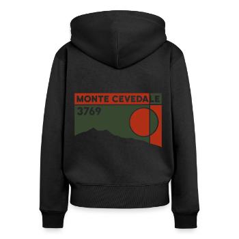 Monte Cevedale Ortler Alps High Altitude Ski Touring Altitude - Women's Premium Organic Zip Hoodie - black - Back - Julia (174cm)