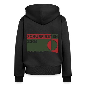 7 Churfirsten Hike Alpstein Hiking Souvenir - Women's Premium Organic Zip Hoodie - black - Back - Julia (174cm)