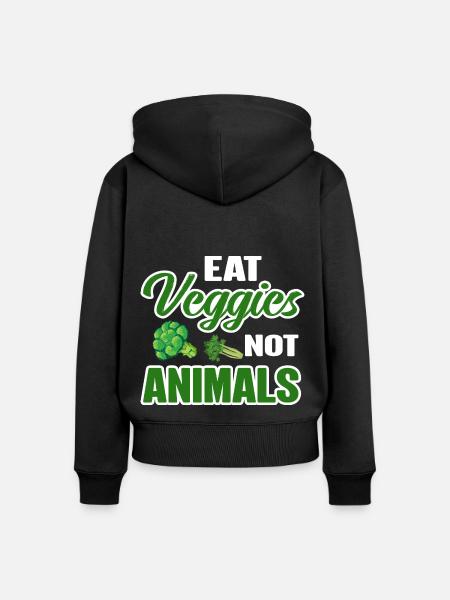 Vegan Veganismus - Frauen Premium Bio Zip Hoodie - Schwarz