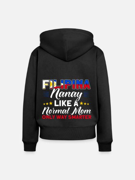 Philippinen Philippinisch Philippinische Flagge - Frauen Premium Bio Zip Hoodie - Schwarz
