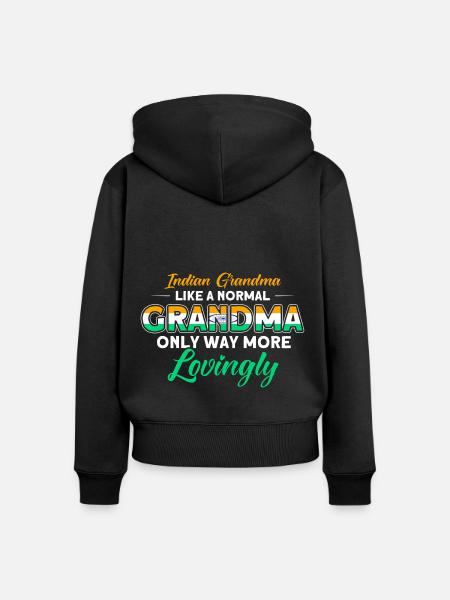 Indien Indische Wurzeln Geschenk - Frauen Premium Bio Zip Hoodie - Schwarz