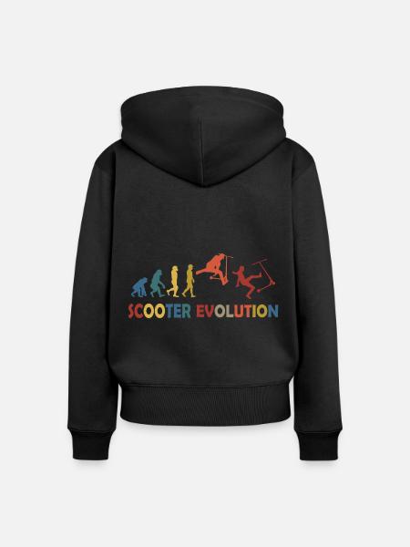 Scooter Evolution - Frauen Premium Bio Zip Hoodie - Schwarz