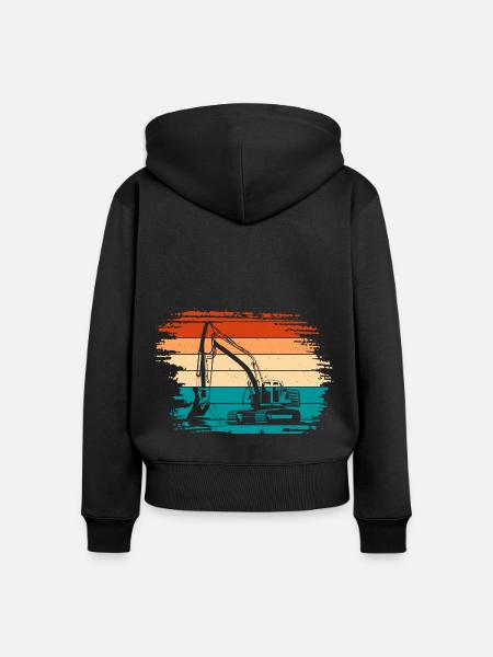 Bagger - Frauen Premium Bio Zip Hoodie - Schwarz