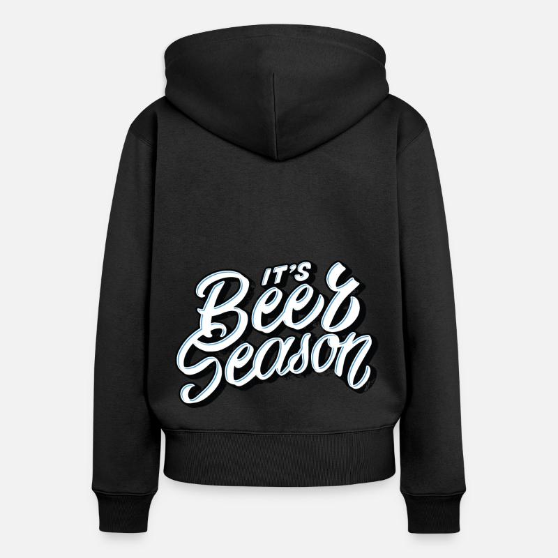 Octobre Dirndl Tracht Bier Fest - Sweat à capuche zippé Premium bio Femme - noir
