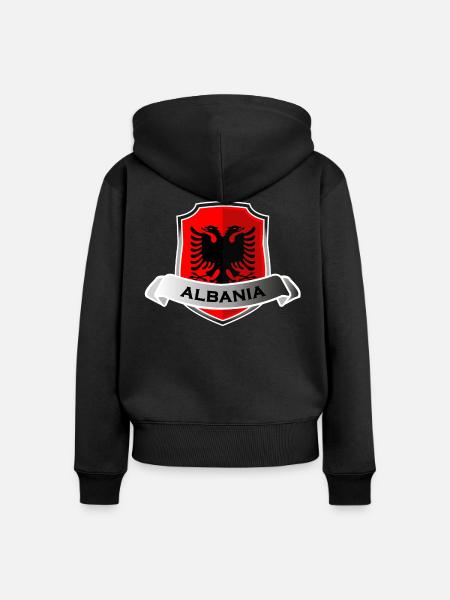 Albanië dubbelkoppige adelaar Shqipëri Shqiperi Cool - Ekologisk premiumluvjacka dam - svart