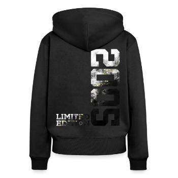21. GEBURTSTAG 21 JAHRE LIMITED EDITION 2005 - Frauen Premium Bio Zip Hoodie - Schwarz - Hinten - Julia (174cm)