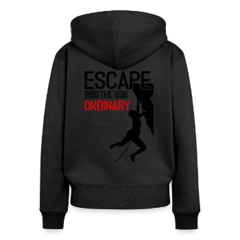 Climbing Boulder Rock Climbing Bouldersport - Women's Premium Organic Zip Hoodie - black - Back - Julia (174cm)