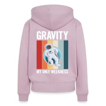 Beinbruch Design für einen Freund mit einem - Frauen Premium Bio Zip Hoodie - Altrosa - Hinten - Julia (174cm)