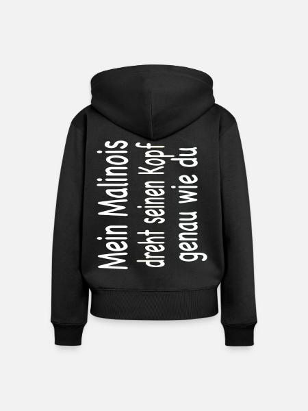 Malinois - Malinois Geschenkidee - Frauen Premium Bio Zip Hoodie - Schwarz