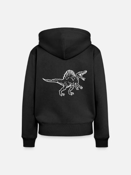 Spinosaurus Geschenk - Frauen Premium Bio Zip Hoodie - Schwarz