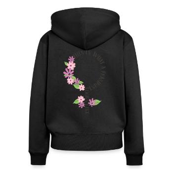 Voici à quoi ressemble une féministe - Sweat à capuche zippé Premium bio Femme - noir - Dos - Julia (174cm)