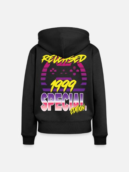 Released 1999 Special Edition - Frauen Premium Bio Zip Hoodie - Schwarz