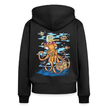 Marine Scene - Women's Premium Organic Zip Hoodie - black - Back - Julia (174cm)
