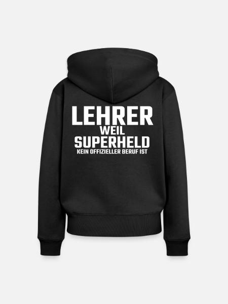 Lehrer - Frauen Premium Bio Zip Hoodie - Schwarz
