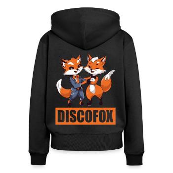 Discofox tanzen Tänzer Tänzerin 80er Disco - Frauen Premium Bio Zip Hoodie - Schwarz - Hinten - Julia (174cm)