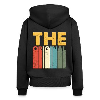 The Original The Remix Partner partner look - Women's Premium Organic Zip Hoodie - black - Back - Julia (174cm)