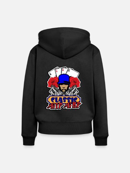 Hip Hop Classic - Frauen Premium Bio Zip Hoodie - Schwarz