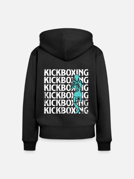 Kickboxing - Frauen Premium Bio Zip Hoodie - Schwarz