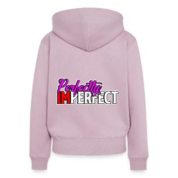 Perfectly Imperfect - Frauen Premium Bio Zip Hoodie - Altrosa - Hinten - Julia (174cm)