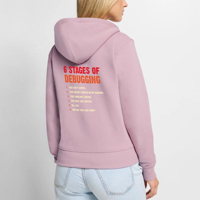 Entwickler Debugging Computer Scientist Geek Coder Frauen Premium Bio Zip Hoodie