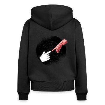 Programmierer Informatiker Informatik - Frauen Premium Bio Zip Hoodie - Schwarz - Hinten - Julia (174cm)