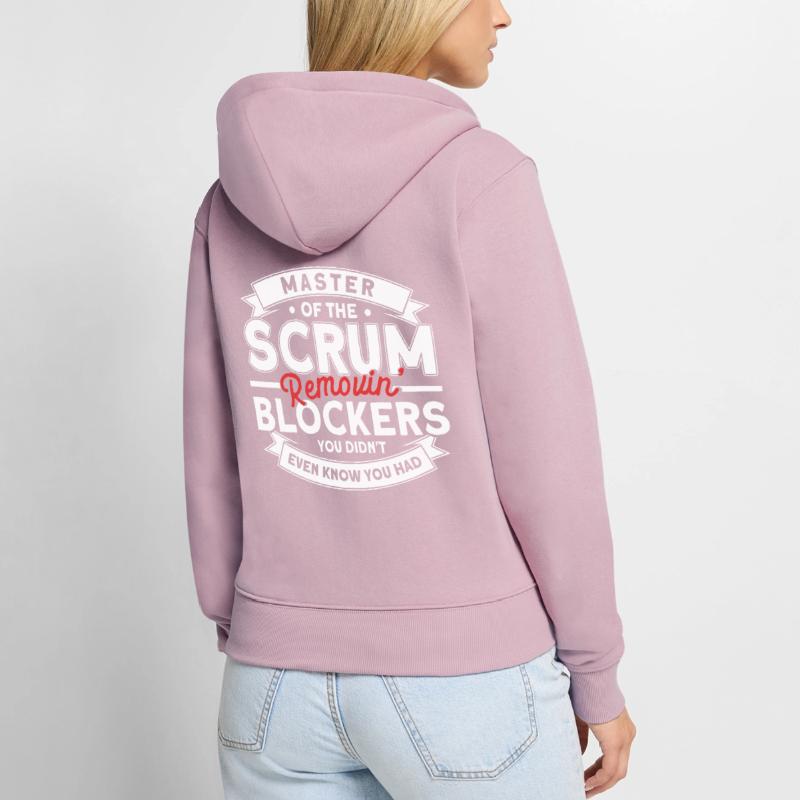 Git Developer Scrum Master Programmeur Cadeau Sweat à capuche zippé Premium bio Femme