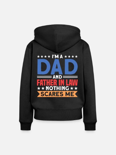 Schwiegervater Schwiegervater Papa - Frauen Premium Bio Zip Hoodie - Schwarz