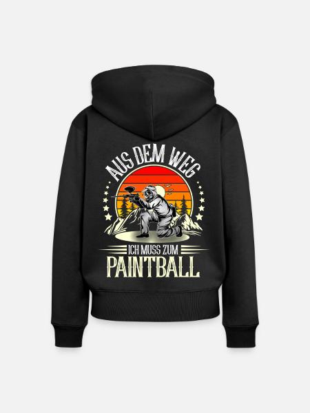 Paintball - Frauen Premium Bio Zip Hoodie - Schwarz
