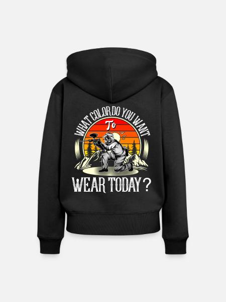 Paintball - Frauen Premium Bio Zip Hoodie - Schwarz