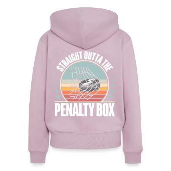 Eishockey Hockey sur glace - Sweat à capuche zippé Premium bio Femme - rose poudré - Dos - Julia (174cm)