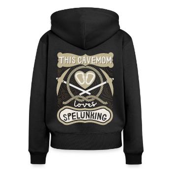 Mom Spelunking, speleologist speleology, saying - Women's Premium Organic Zip Hoodie - black - Back - Julia (174cm)