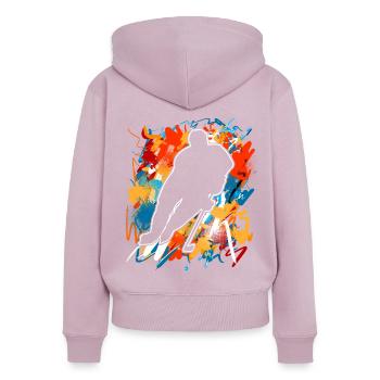 Eishockey Hockey sur glace - Sweat à capuche zippé Premium bio Femme - rose poudré - Dos - Julia (174cm)